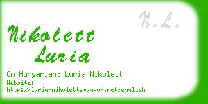 nikolett luria business card